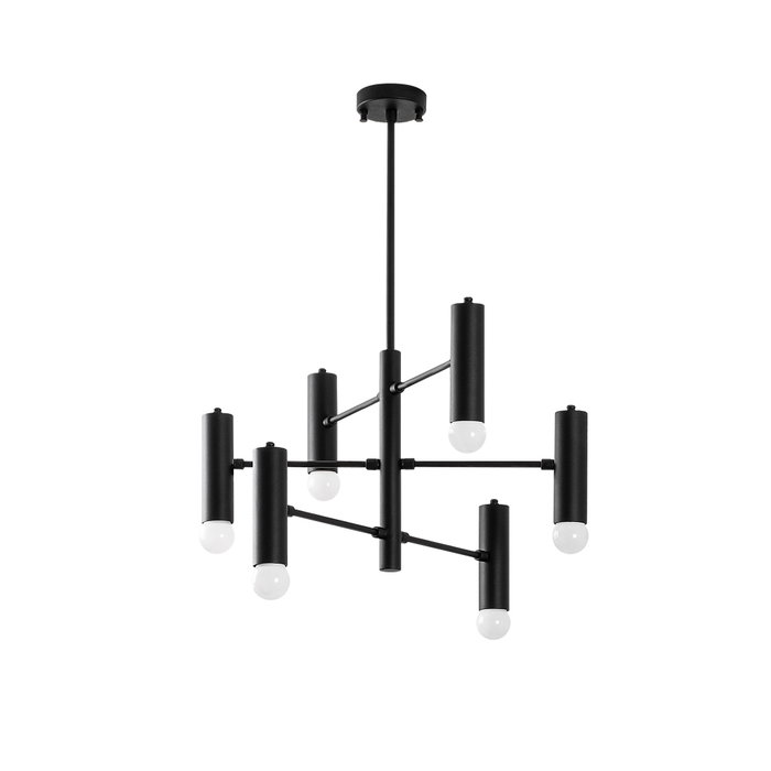Opviq Lámpara de araña Industrial Escandinava Negro y Blanco